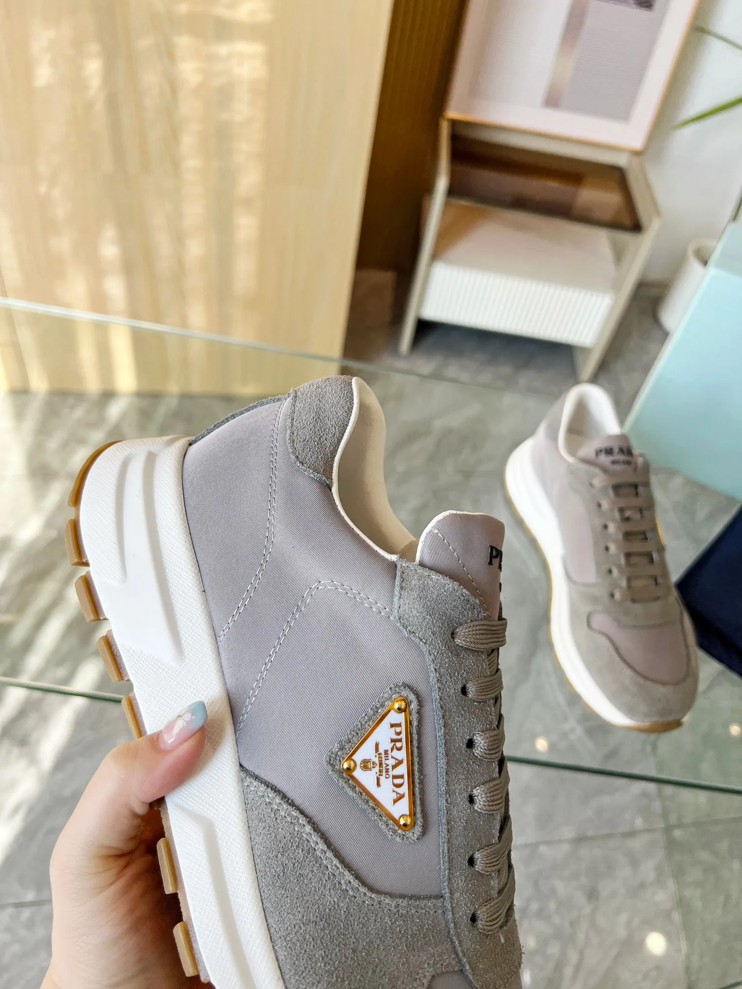 👟👟Ex-factory price 520👟👟 Prada "PRADA.." 2024 explosive model for couples has been shipped. , original version developed 1:1, fabric: waterproof cement nylon cloth, lining: sheepskin, foot weight: sheepskin, 35--46 yards, "34 and 41 yards can be customized without return"